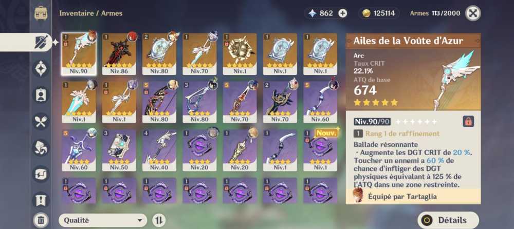 Compte Genshin Impact AR54 Avec 26 Personnages Dont 5 étoiles - Compte Neuf (non Utilisé) - PC/PS4