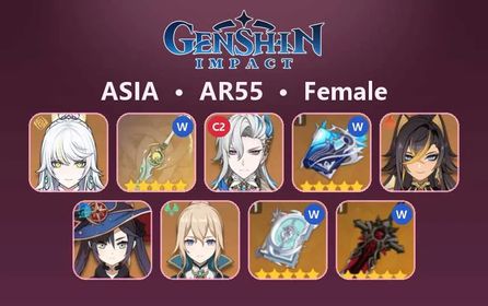 ASIA|AR55|Zibai+Sign|+Neuvillette C2+Sign|+Dehya|+Mona|+Jean| See description for details.#v20