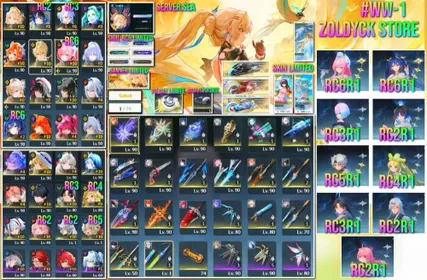 WW-1 [SEA UL80] Whale Account | RC6x2 | RC6R1 Aemeath+RC6R1 Luno+RC3R1Lucy+RC2R1 Yangyang | 23 Limit + 15 Sign | WellBuild | Premium Team