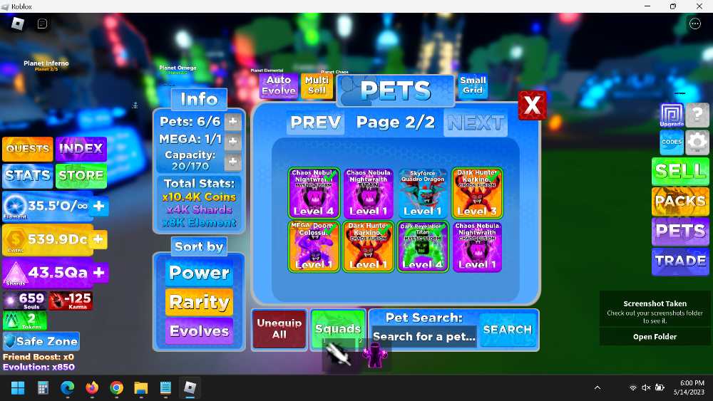 100 [Pet Simulator X + Ninja Legends 2] Pet Simulator X