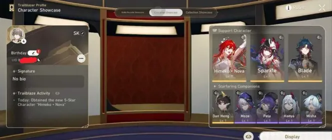 Asia | TL 4 male | himeko nova, sparkle, blade, danheng PT