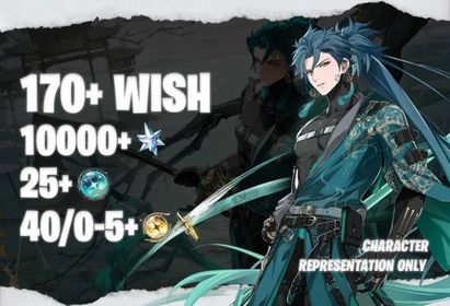 EU | UL8+ 170+ Wishes - 10000+ Astrite - 25+ Lustrous Tide, 40+ Radiant Tide, 0+ Forging Tide
