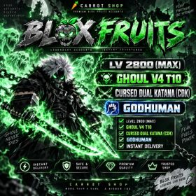 Blox Fruits | LV 2800 (MAX) | GHOUL V4 T10 | CDK | GODHUMAN | INSTANT DELIVERY