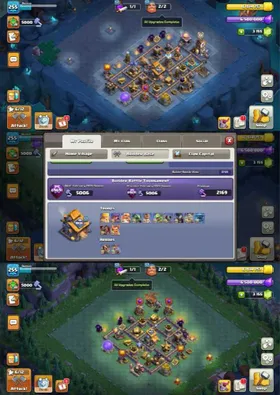 9 Epic Max~Th18 Max~Hero:105-105-80-80-55~3X Helper Max~Max Defence~Max Walls~Max Army~17X Skins~2508 WS~XP-255~Max BH10