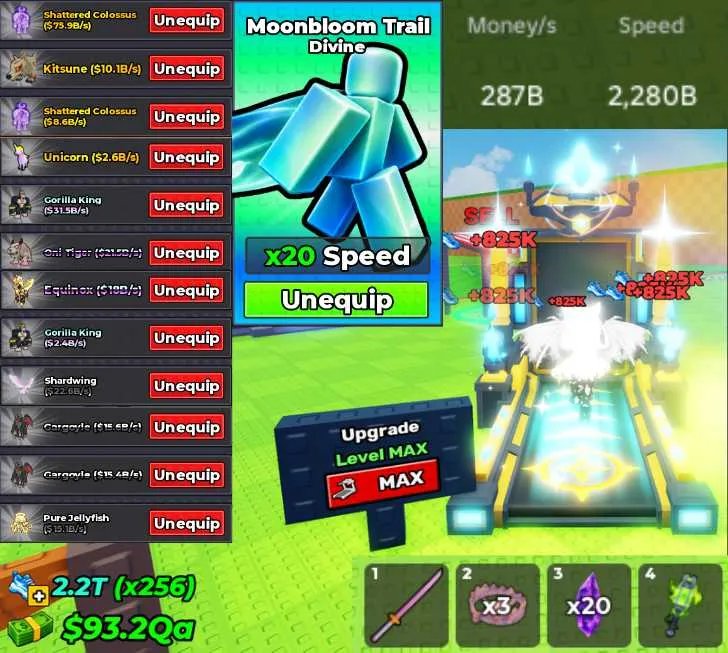 Steal An Egg pet and speed upgrade interface Steal An Egg Roblox gameplay interface showing pets, a speed trail upgrade, and player currency values