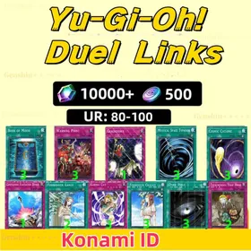 [Konami] 10000+ Gems | 80+ UR |UR Dream Ticket | 2 SR Dream Ticket | Starter Account | YugiOh Duel Links | Full Access