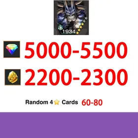 Global|IOS/Only|5000-5500RD|2200-2300GF|4★ Onigashima Kaido+random hero|100% Safe Account
