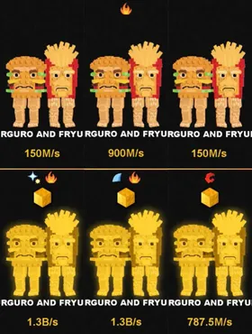 X7 Burguro and Fryuro 150M-1.3B Steal a Brainrot