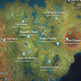 Sumeru forest 100% exploration + aranara quest
