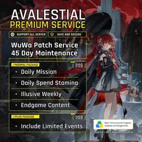 Patch (45 Days) Best Maintenance Service Wuthering Waves | Full daily Report