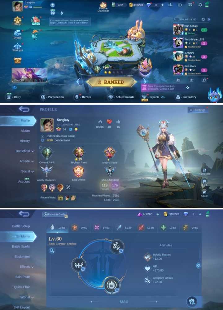 #340 - FULL MAXED EMBLEMS - SKINS 176 - HEROES 119 - STARLIGHT MOSKOV ...