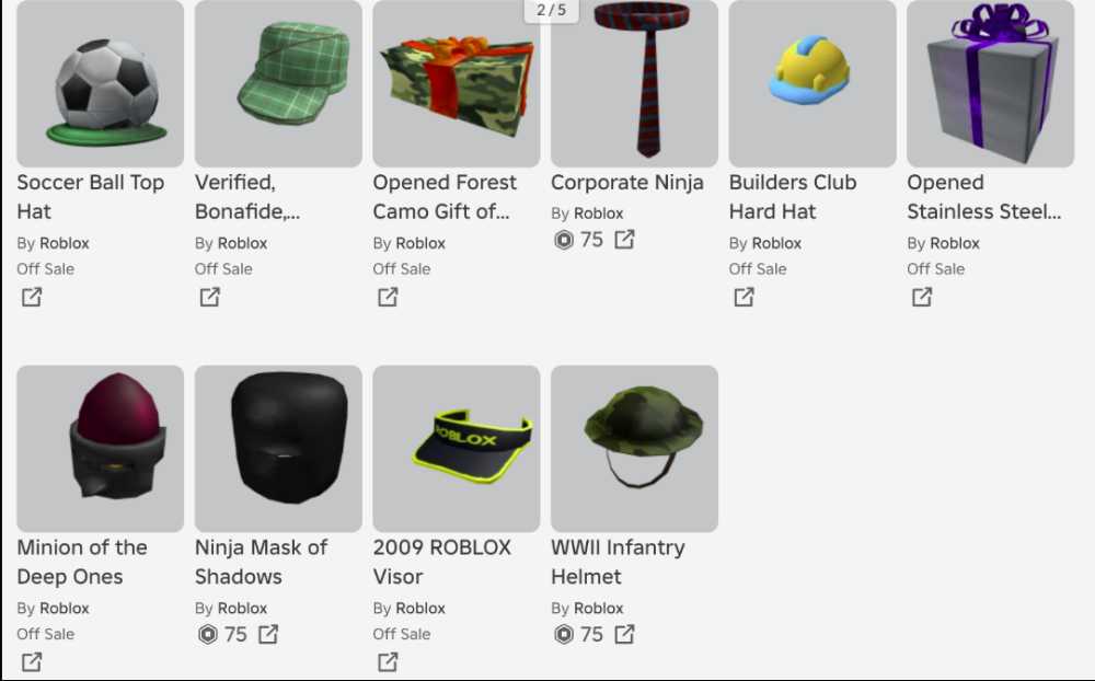 ROBLOX 2009 Account 💜 Offsales/Limiteds 💜 Minion Of Deep Ones Ninja  Face 2009 Visor 650+ Robux SPENT Rare Items Stacked 15+ Years Old  Join