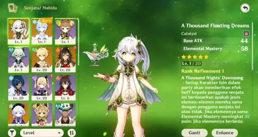 ASIA Male AR 10 Nahida + A Thousand Floating Dreams + Odette | Full accsess | Fast Delivery |