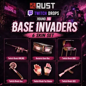 Rust Twitch Drops | Round 50 - Base Invaders | 6 Skins