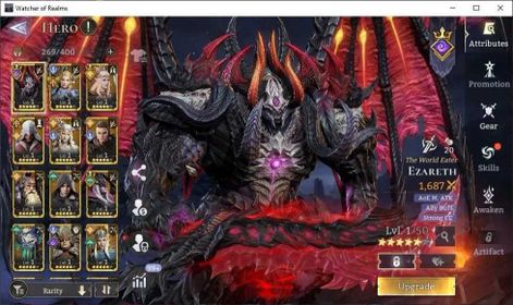 GlobaL 50x|Lv 6|265K PWR|3 Lord[Ezareth,Aracha,Laya]+16 Legend(4 Assasin[Bayek,2 Evie,Eizo],GuShi,Etc)|4K Gems|Take Mail|WOR1367