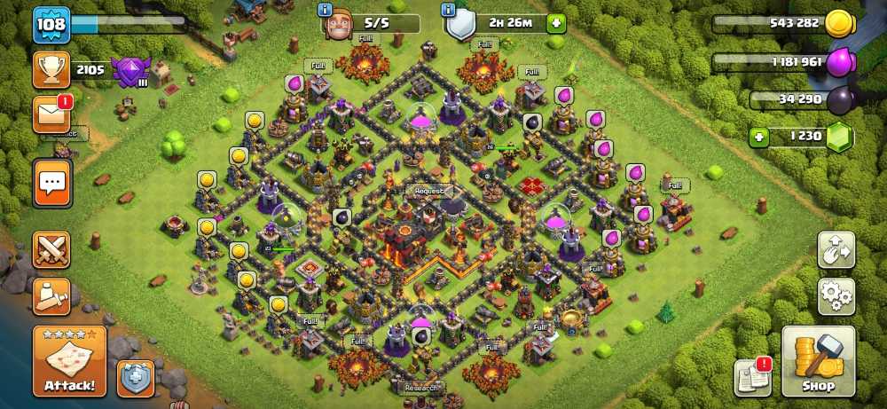 RAstore1601 || Town Hall 10 || Xp 108 || BK = 23 || AQ = 26 || Login Supercell ID Gmail New || For Android and IOS