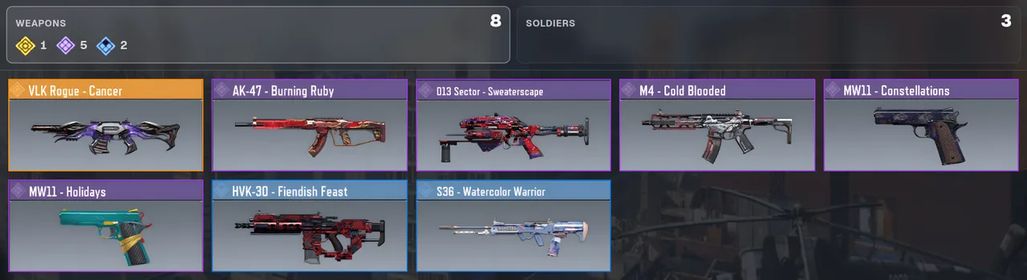 💎 VLK Rogue - Cancer ✨ AK-47 - Burning Ruby | ⚡ 1 Legendary · 5 Epic · 2 Rare
