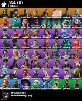 TRIGGERFISH📌REBIRTH HARLEY QUINN✅JADE YULEJACKET📌VOID WARRIOR ABSENZ📌CHAOS DIRECTOR📌OMEGAROK✅MEDUSA💜64 SKINS💜PSN XBOX NINTENDO PC💜EMAIL💜200-vBUCKS