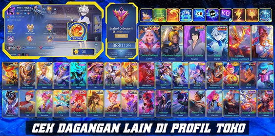 EX IMMO | 388 SKINS | LEGEND LUNOX | SASUKE | KILLUA | ALLSTAR MOSKOV | 5 LUCKYBOX | 2 KOF | PRIME CLAUDE | 25 LIMITED | 27 SHOP | RECALL EVOS |
