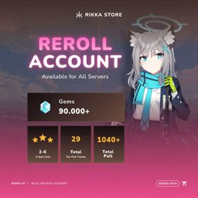 ☆ Japan | 90000+ Pyroxene | 29x 10-Pull Tickets | 1040+ Pulls | 2-6x 3☆ Students | Reroll Account | DM For Catalog