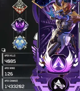 Wraith Main | Kunai + Mythic Skin | Master S27+ 9X Diamond | 10K+ Kills | 4K 20B Wraith | 274+ Legendaries | P2W skins # 463