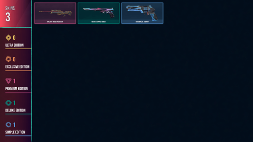 🥑 LATAM 🥑 3 SKINS 🥑 VALUE: 1775 VP 🥑 Valiant Hero Operator 🥑 Heartstopper Ghost 🥑 Nanobreak Sheriff 🥑 RANKED READY 🥑 88 LEVEL 🥑 INSTANT DELIVERY 🥑 FULL ACCESS 🥑 FGSyy 🥑
