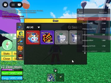 ID 547:Level 2800+God+ Yeti Inven|Unverified Account|Auto Delivery|Blox Fruits