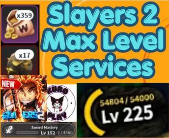 Slayers 2 - Leveling Untill Max Service | Free Bonuses (ORES + MASTERY + ETCH)