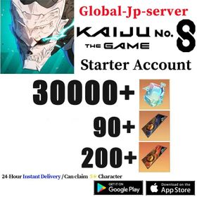 [Global/JP-Server] 30000+Diamond+Gacha Tickest×90+pickup Gacha Tickest×200+5-star self-selection qualification × 1]iOS/Android compatible/KAIJU No. 8 THE GAM