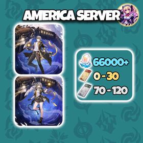 [America] 66000 Stellar Jade + 15-30 SR Special Pass + 115-140 SR Pass | 540 Wishes | TL50+ | Microsoft Email