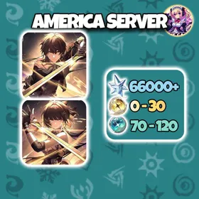 [America] 66000 Astrite + 100-150 Lustrous Tide + 0-30 Radiant Tide | UL45+ | Microsoft Email | Reroll Account