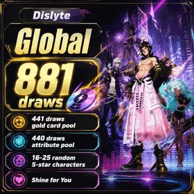 Global | 881 draws, 441 draws gold card pool, 440 draws attribute pool, Shine for You, 16-25 random 5-star characters