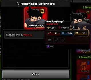 Service Get New Secret Gohan Prodigy ( Rage ) evolution