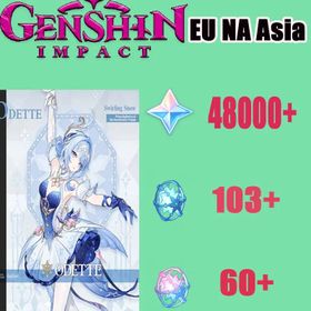 [EU] AR55|Odette| 48000+ Primogems |60+Intertwined Fate 103+Acquaint Fate||MC Random|Mail Account/Send now