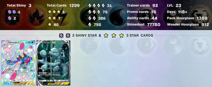 ⭐ 2894 ENG cards ✨ Pack Hourglass 2589 ✨ Total Shiny 20 | ⚡ 253+ Days