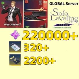 Global server|220000+Essence Stones+Woo Jinchul+arms+[Custom Draw Ticket：2200+Rate Up Draw Ticket：320]+|Initial Account Only completed the beginner tutorial|IOS/Android/PC|Fast and secure delivery| Solo Leveling: Arise