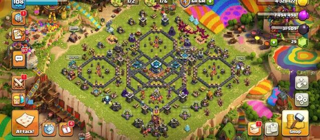 TH13 MAX ID | HEROES:37-51-26-20-8 | 6x EPIC EQUIPMENT | 2xSCENERY | NC-500 | XP-108 | GREY WALLS | LOTS OF MAGIC ITEM | 1302