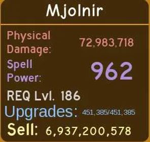 Mjolnir - Dungeon Quest Reborn