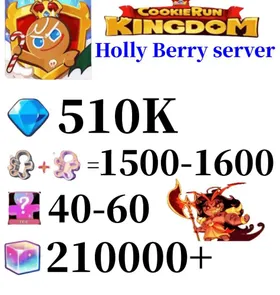 Holly Berry server|510K+ Crystals | 1500+Cookie Cutters | random 25-35 Epic Cookies+Burning Spice Cookie+210000+ Rainbow Cube|Beast's Heritage Selection Chest is not used|Ancient Cookie Selection Chest|Beast's Heritage Selection Chest is not used|Ancient Cookie Selection Chest|Legendary Cookie Selection Chest | Plot progress 1-3] iOS/Android Cookie Run: Kingdom