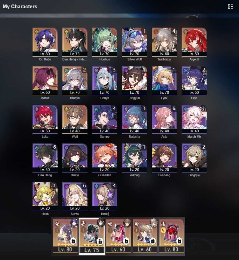 Instant Delivery - Asia TL 62 15x 5⭐ Dan Heng IL+SignLC, Ratio+Sign LC