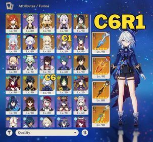 Asia AR 58 | C6R1 Furina - Top 2% Akasha Leaderboard, Mavuika C0R2, Zhongli C0R1, Xilonen C0R1, Kinich, Chasca, Xianyun, Citlali, Sigewinne, Keqing C1, Tighnari, Mona, Qiqi - All Top-up Bonus Available ✅Everything From Nod-Krai Onward Untouched - Full Email Access ⚡Instant Delivery