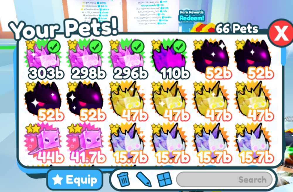 Pet Simulator X PSX 1.6Trillion Bundle + GEMS ( DM FOX, RB FOX, ROYALTY )