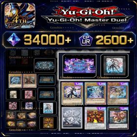 Yu-Gi-Oh! Master Duel][Fast Delivery]36000+ diamonds + [2600UR dust + 3000SR]| Random 15-18 Royal Finish Card+200–300 Legendary Pack Tickets+Purchased the 3600 Gems Sky Striker Set+Purchased the 1200 Gems Sky Striker Ace desktop mascot+Purchased the 1600 Gems Sky Striker Collection Binder+Purchased the 3000 Gems Labrynth Set+Purchased the 3000 Gems Maliss Set+Purchased the 3000 Gems Branded Set+Purchased the 3000 Gems Evil★Twin / Live☆Twin Set+Purchased the 2500 Gems Exodia Set+Purchased the 3000 Gems Blue-Eyes White Dragon Deck +Purchased the 1000 Gems Stardust Dragon Desktop Companion |Total Accessories: 200–300| [Send Konami account ]Unlinked Steam|Ranked already/Platinum 5 and under | Android/IOS/PC/Universal