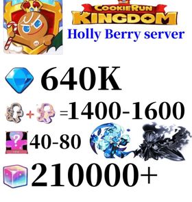 Holly Berry server|640K+ Crystals | 1400+ Cookie Cutters | random 40-80 Epic Cookies+Silent Salt Cookie+Shadow Milk Cookie+Burning Spice Cookie+190000 Rainbow Cube|Beast's Heritage Selection Chest is not used|Ancient Cookie Selection Chest|Legendary Cookie Selection Chest | Plot progress 1-3] iOS/Android Cookie Run: Kingdom