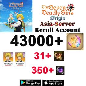 [ASIA] 43000+ Star Fragments/Meliodas×2+Hero pickup Draw Tickets×31/Regular Hero Draw Tickets×370 | 7DS The Seven Deadly Sins: Origin Reroll Account