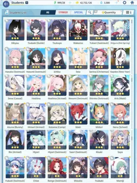 NA Lv5⭐️Starter 31SSR 10 Limit Wakamo + S Hanako + S Hasumi + Seia + Arm Hoshino + Arm Himari + S Neru + Arm Rio + S Hiyori + S Saori #N163