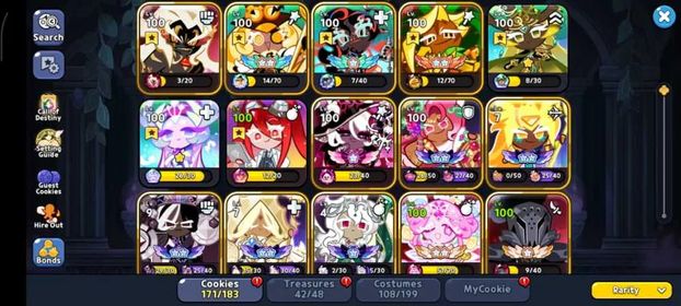 (Sv Dark Cacao) 171/183 Cookies + 700.000 💎 Diamonds + Rajapendra, 1⭐ Nether Queen, 2⭐Timekeeper, 2⭐Ananas Cookies + Arena Team 3.6m etc.