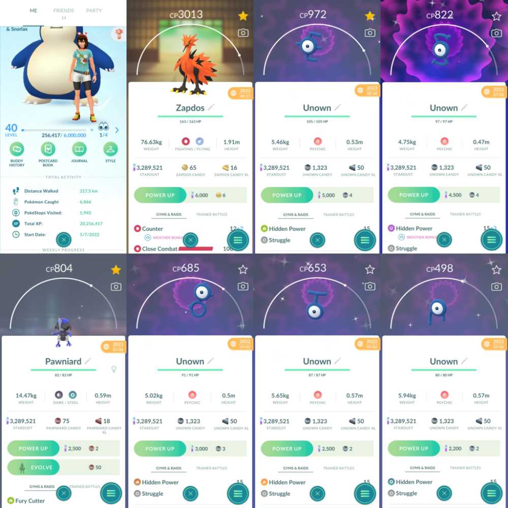 671 mystic lv40 Shiny: shadow Mewtwo, unown collections,cowboy Snorlax ...