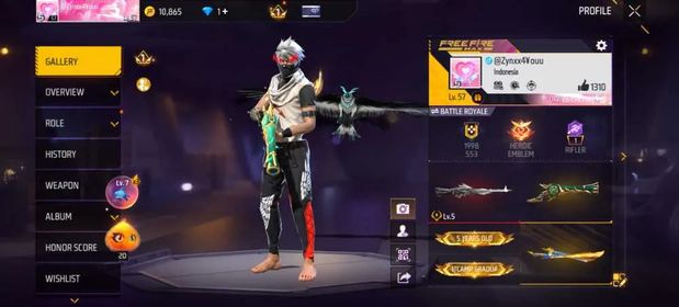 F530✨LV 57✨1 EVO✨M60 DREAMBREAKER LV.5✨224 COSTUME✨81 BUNDLE✨255 WEAPON✨M1887 EMERALD POWER✨KATANA FROSTFIRE✨LOGIN GOOGLE✨SAFE ACCOUNT