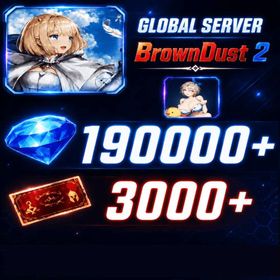 [GLOBAL]190000+ Diamonds+Beachside Angel Teresse | Single draw coupon:3000 |5-star Recruitment Tickets *3|Five-star coupons*3-5 + random 40-60 five-star clothing+ 80-160 UR weapons|[Fast delivery]BrownDust 2 Account BDust 2